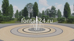Пешеходный фонтанный комплект "Дуэт малый" ø=2 м Пешеходный фонтанный комплект "Дуэт малый" ø=2 м