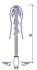 Фонтанная насадка Пенный столб 1½", 50 мм, нержавеющая сталь